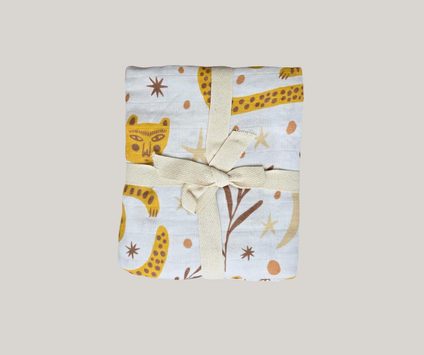 Large Organic Cotton Muslin Swaddle Blanket | Tigers