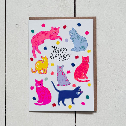 Cats Happy Birthday Card