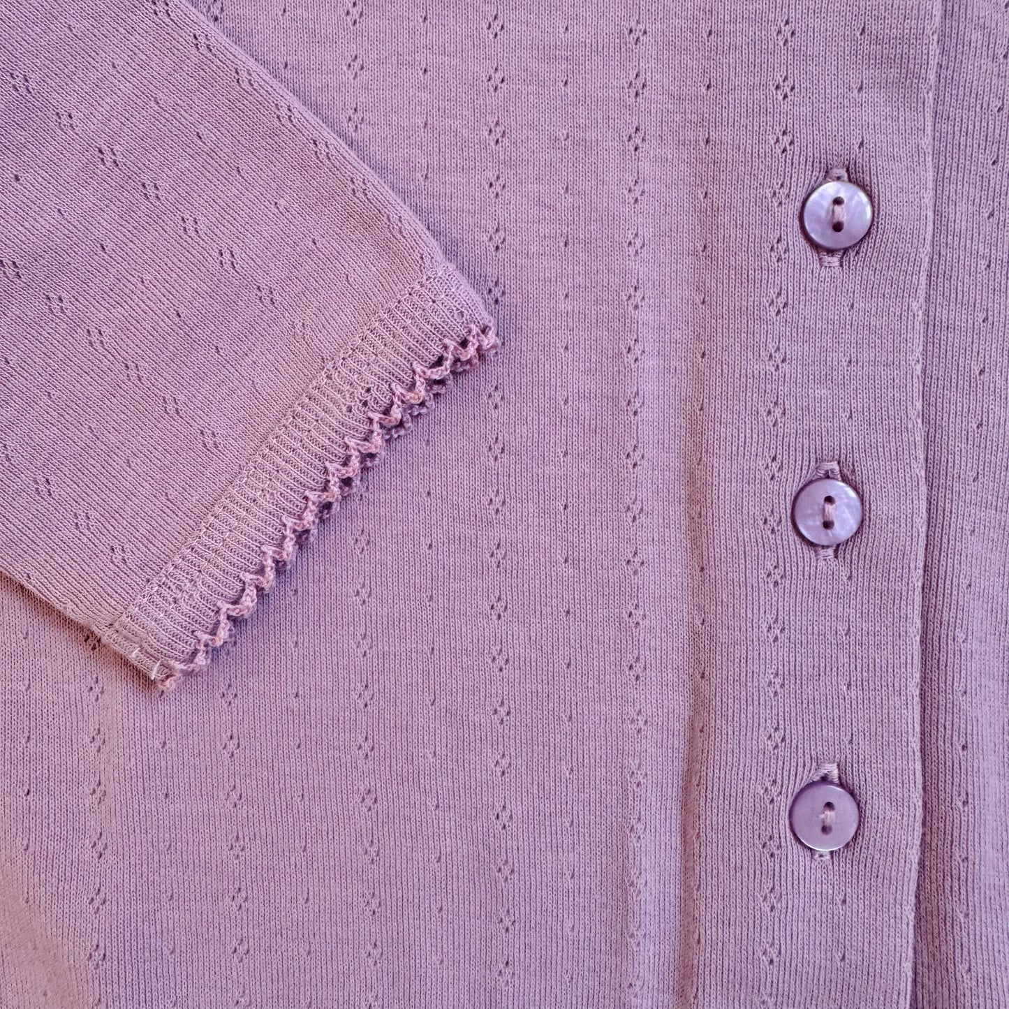 Pointelle Cardigan | Pink