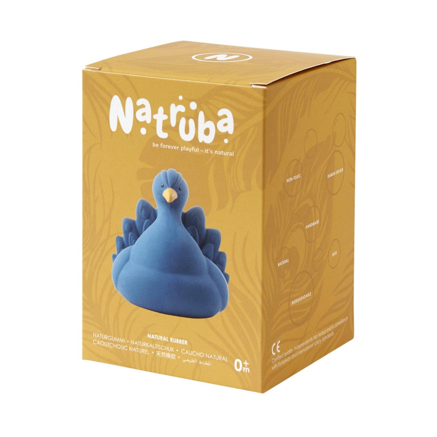 Natural Rubber Bath Toy | Blue Peacock