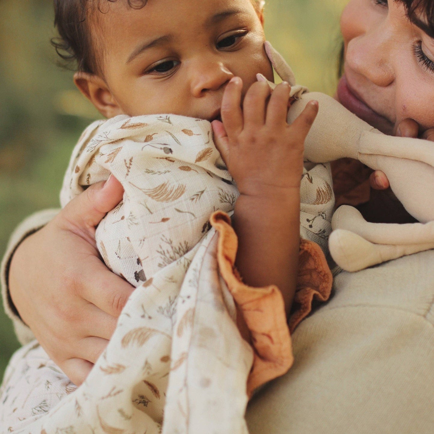 Organic Baby Muslin Swaddle - Grasslands - Organic Cotton