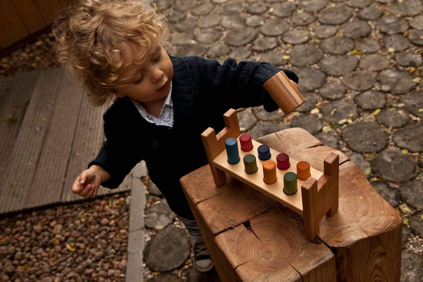 Pound-A-Peg Montessori Toy | Rainbow