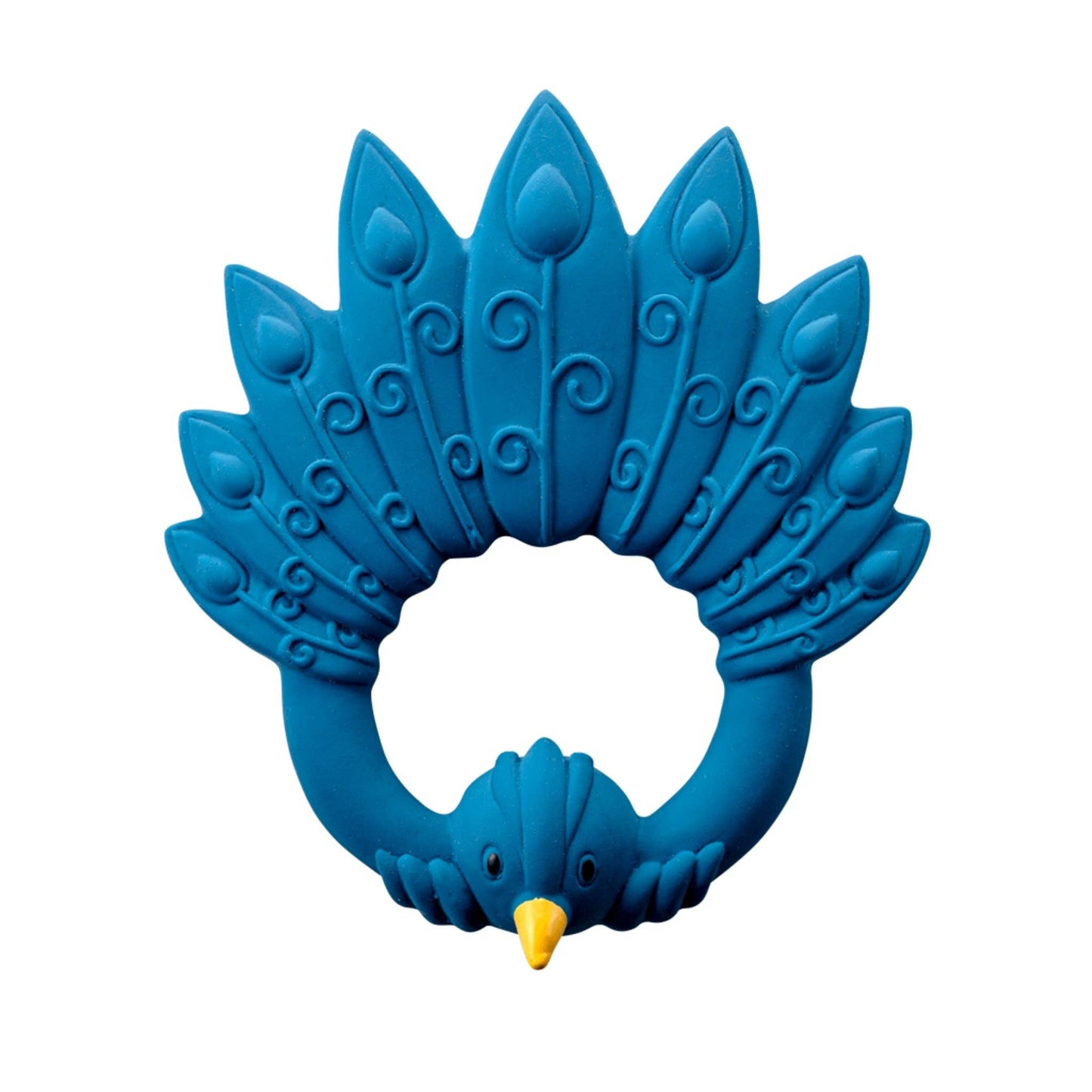 Natural Rubber Teether | Blue Peacock