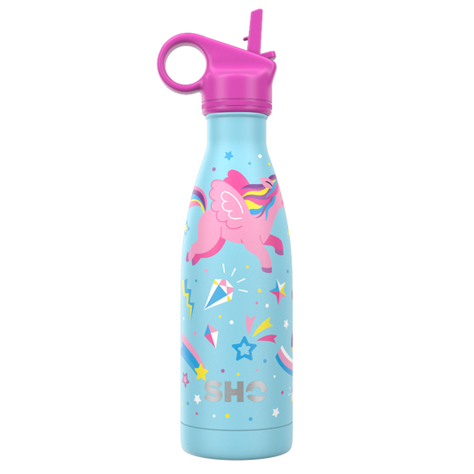 Kids Bottle with Straw Lid | Unicorn | 375ml