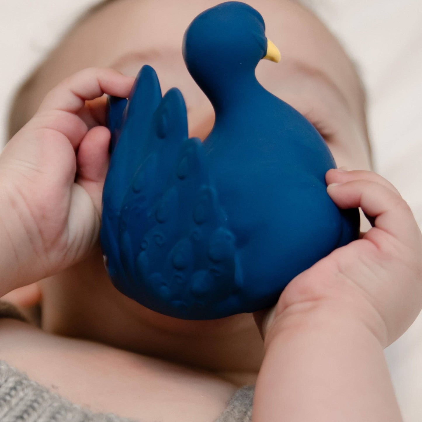 Natural Rubber Bath Toy | Blue Peacock