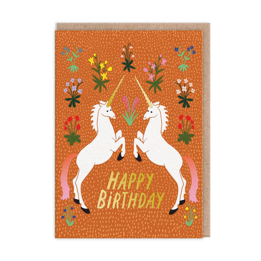 Unicorns Happy Birthday Card