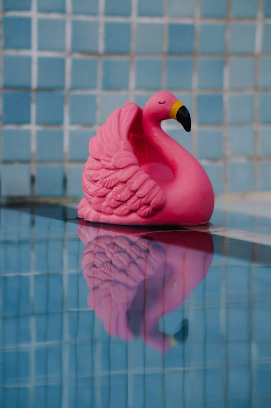 Natural Rubber Bath Toy | Pink Flamingo