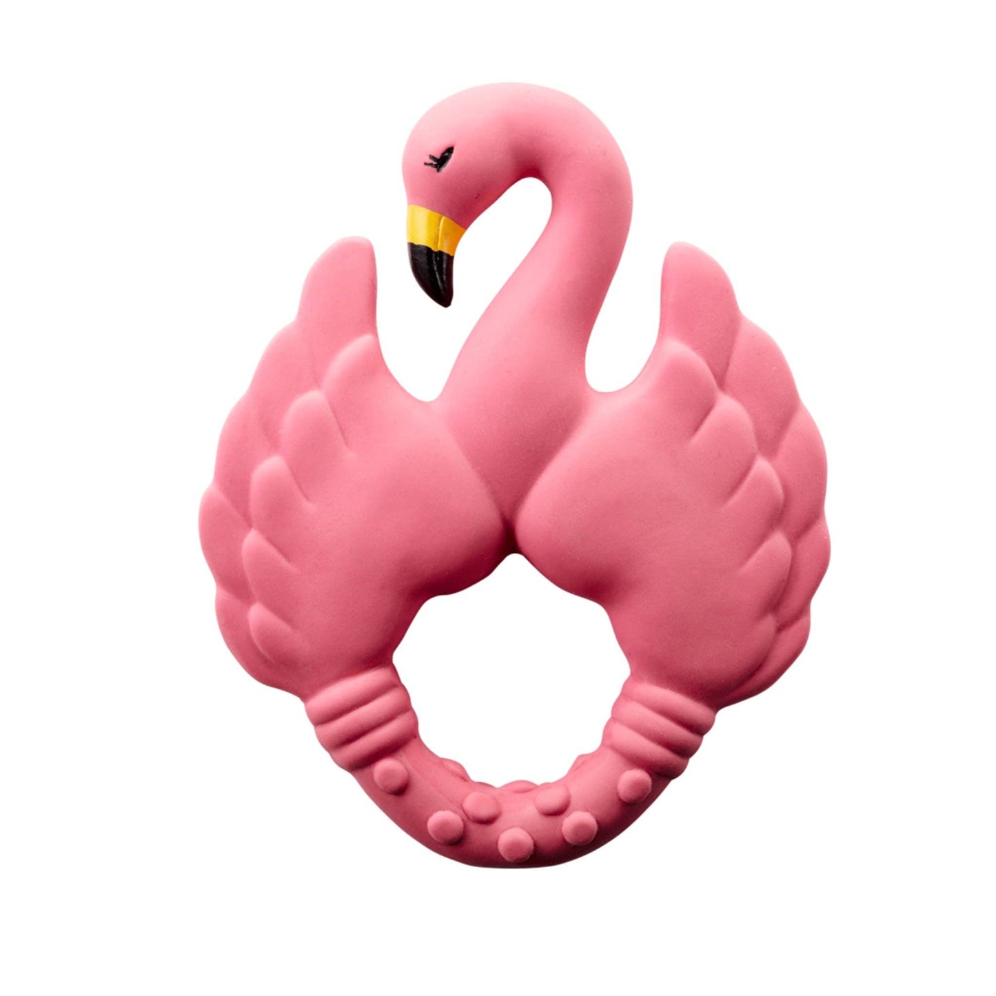 Natural Rubber Teether | Pink Flamingo