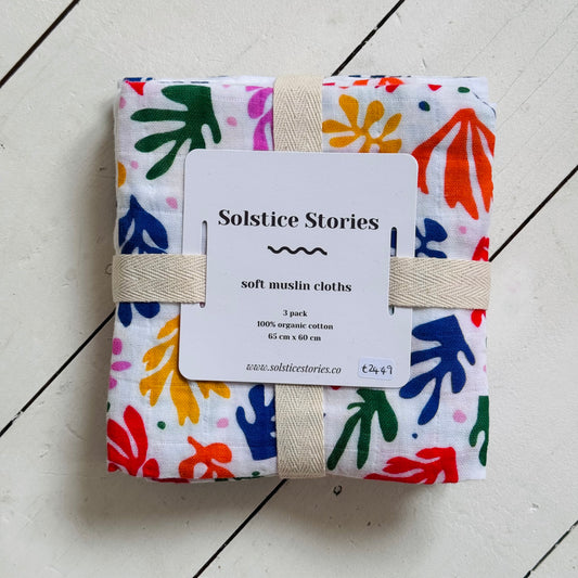 Organic Baby Muslin Squares - Set of 3