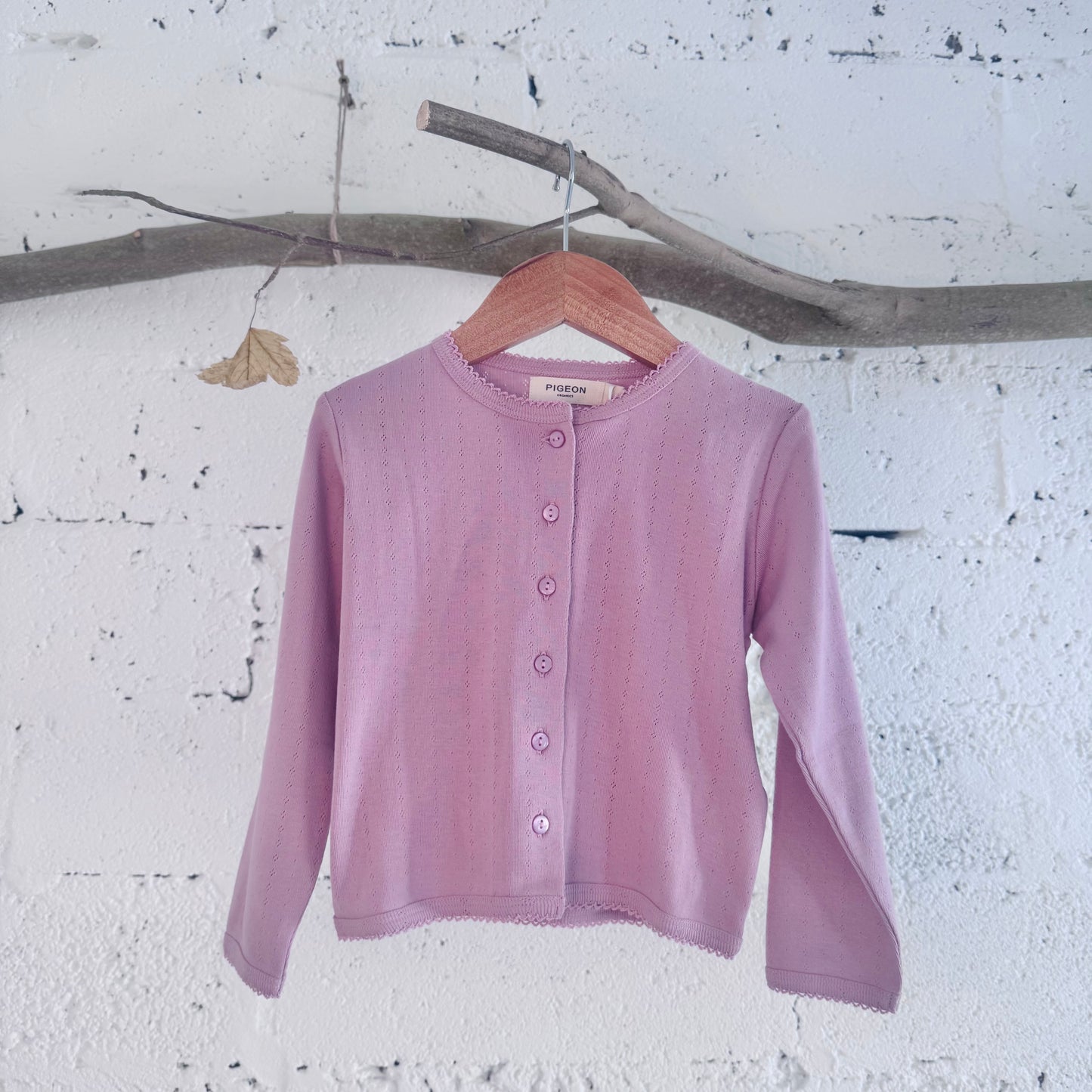 Pointelle Cardigan | Pink