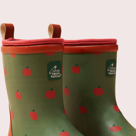 Lined Wellington Boots | Red Apples