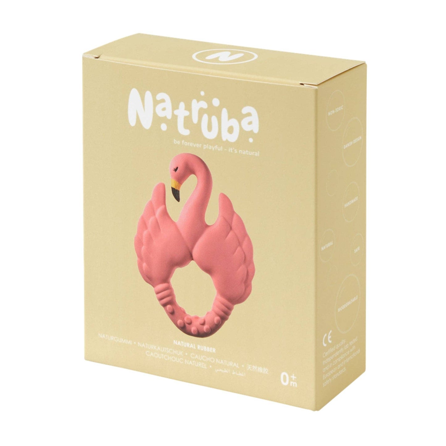 Natural Rubber Teether | Pink Flamingo