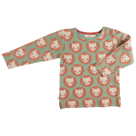 T-Shirt | Lion Print - Basil