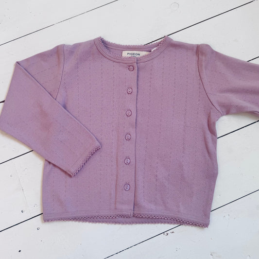 Pointelle Cardigan | Pink