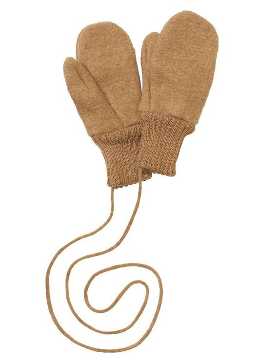 Disana boiled wool gloves caramel 