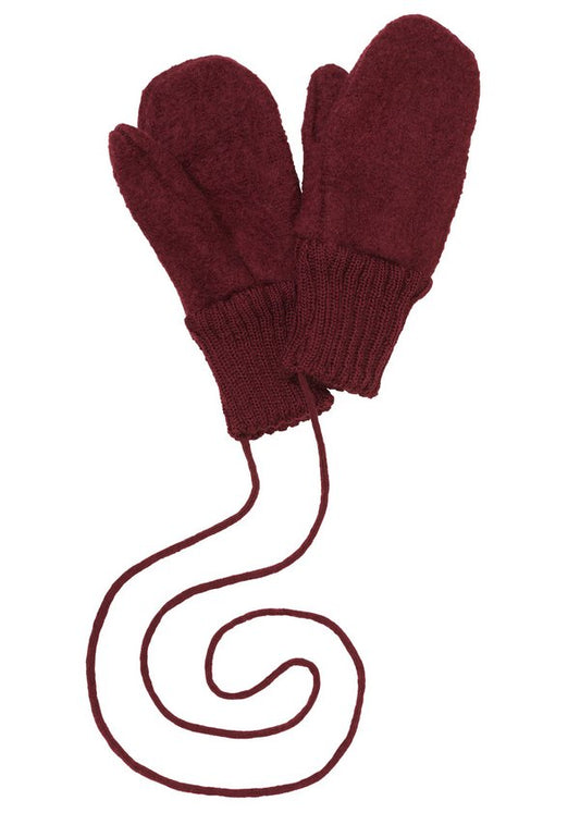 Disana boiled wool gloves cassis