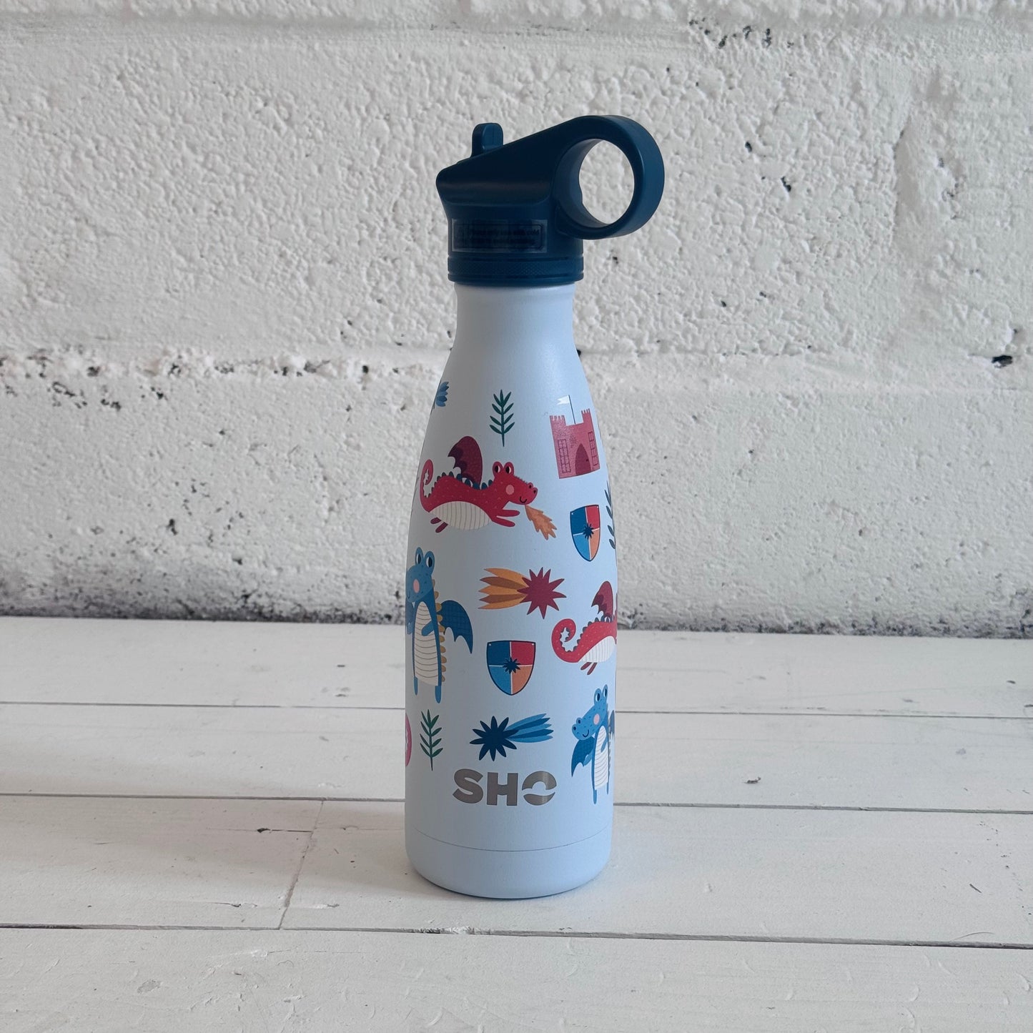 SHO Kids Bottle | Dragons with Straw Lid | 375ml