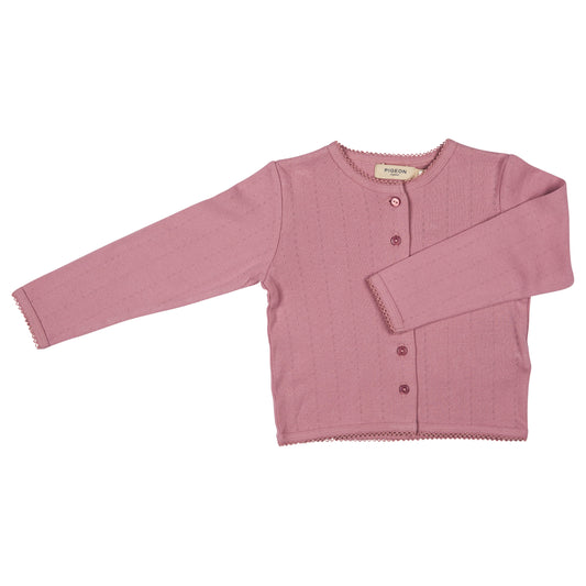 Pointelle Cardigan | Pink