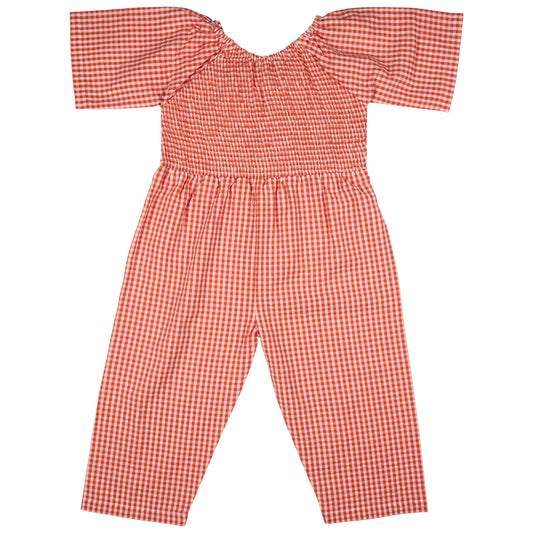 Smock Jumpsuit | Orange