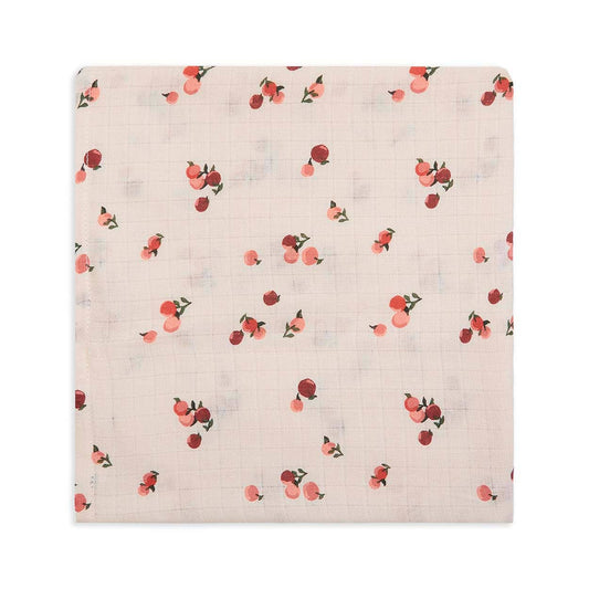 Organic Baby Muslin Swaddle - Peaches - Organic Cotton