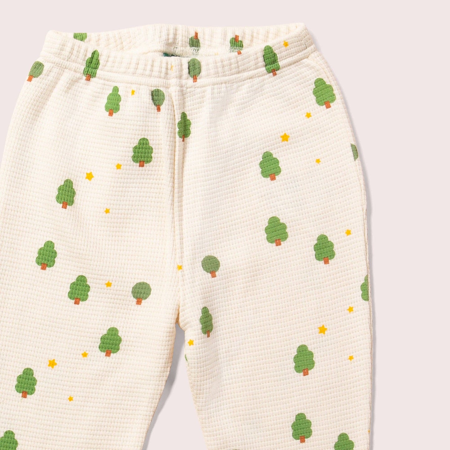 Organic Waffle Pyjamas | Cream Winter Trees