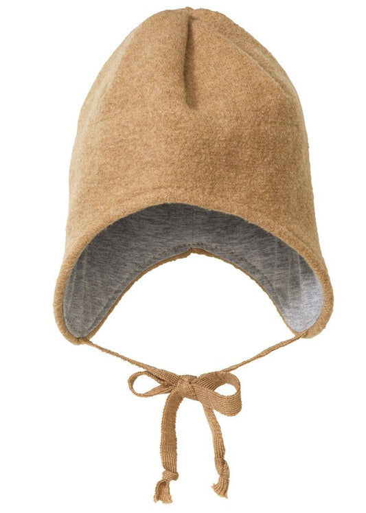 Organic Merino Boiled Wool Hat | Caramel