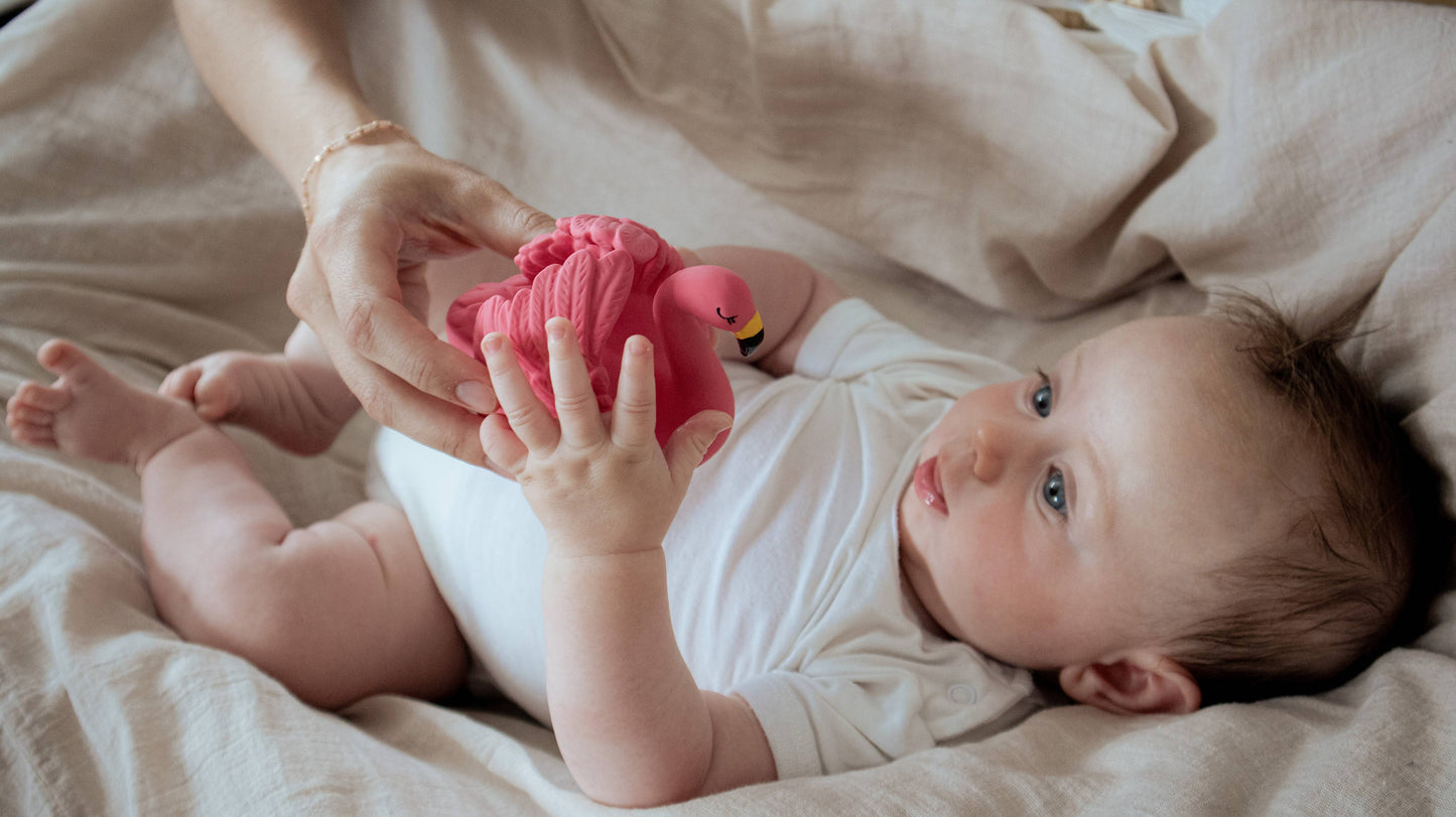 Natural Rubber Bath Toy | Pink Flamingo