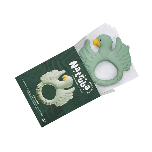 Natural Rubber Parrot Teether | Light Green