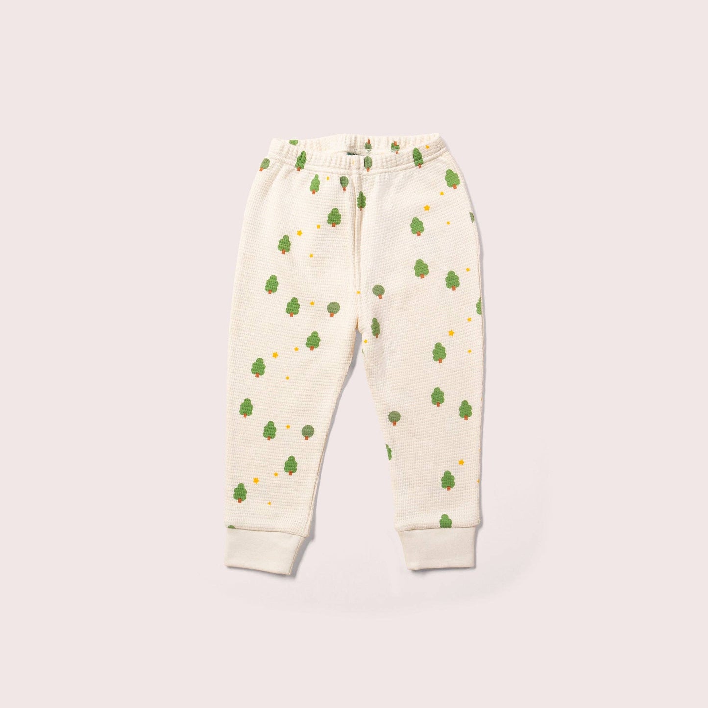 Organic Waffle Pyjamas | Cream Winter Trees