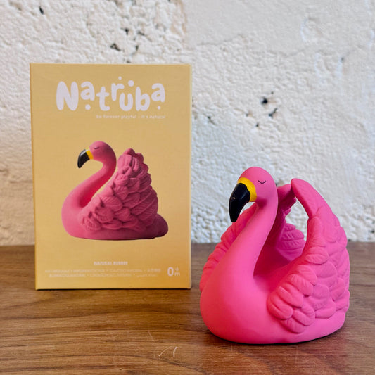 Natural Rubber Bath Toy | Pink Flamingo