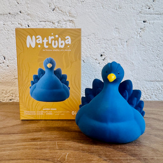 Natural Rubber Bath Toy | Blue Peacock